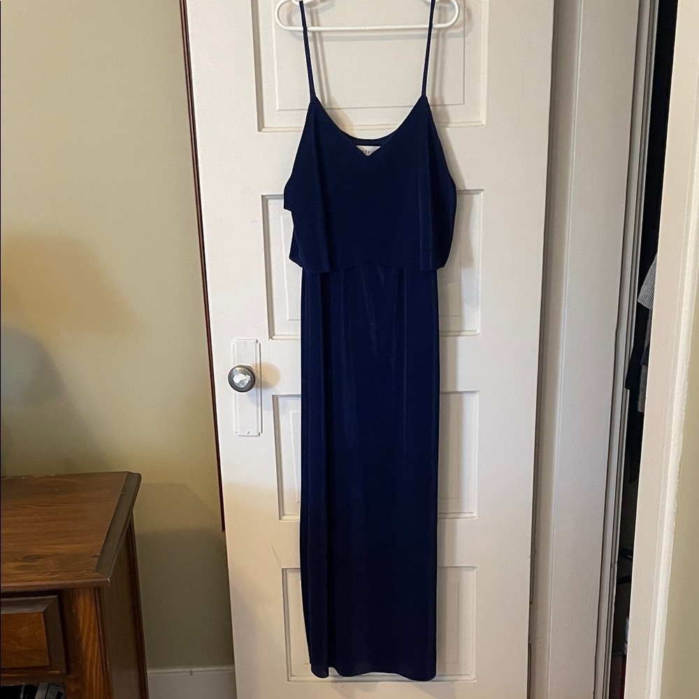 Everly Navy Spaghetti Strap Maxi Dress